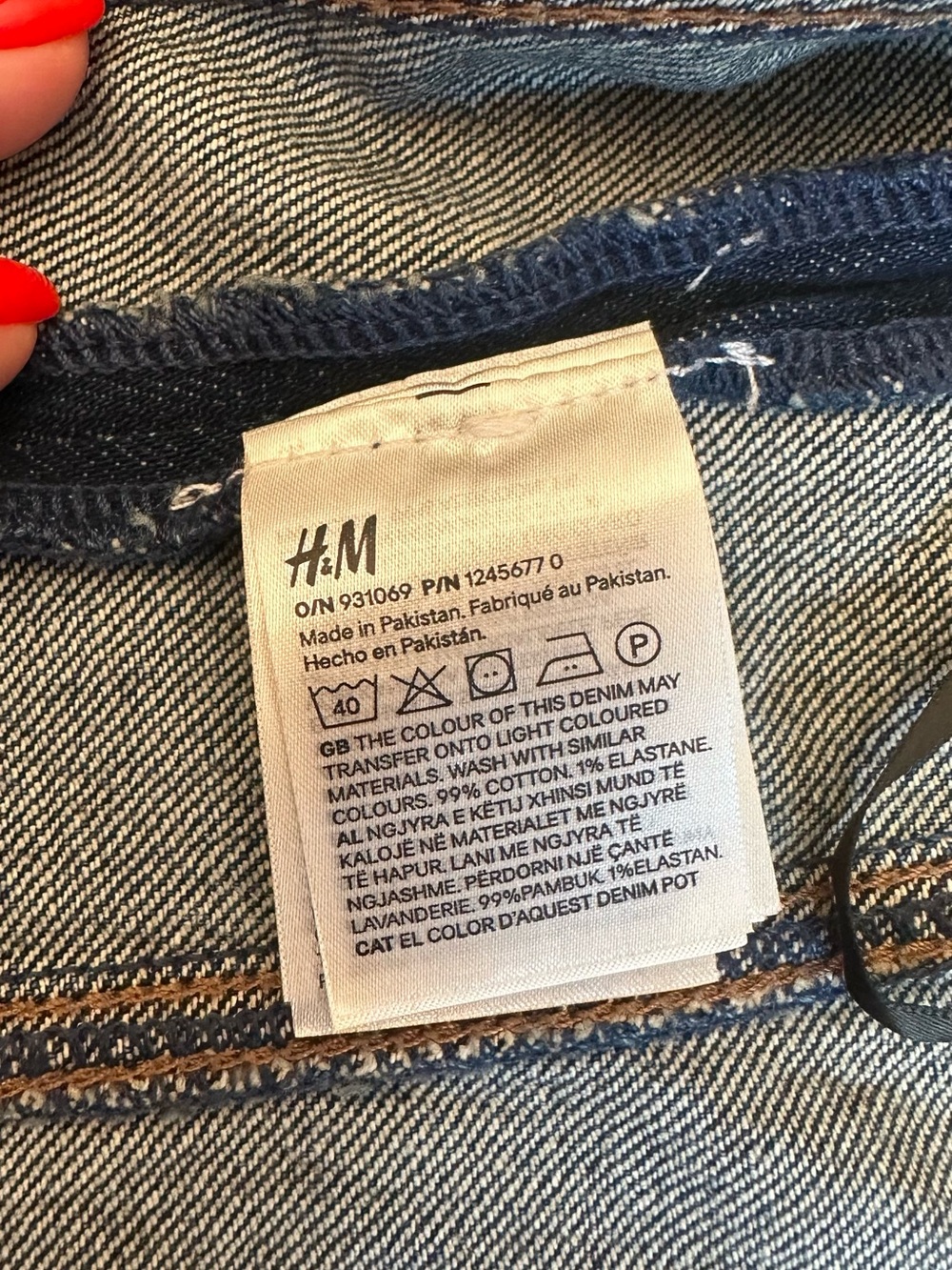H&M Dark Blue Denim Strapless Corset Top - Picture 4 of 4